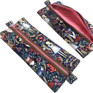 Needlings Handmade Wonderland Zipper Pouch Mask Case
